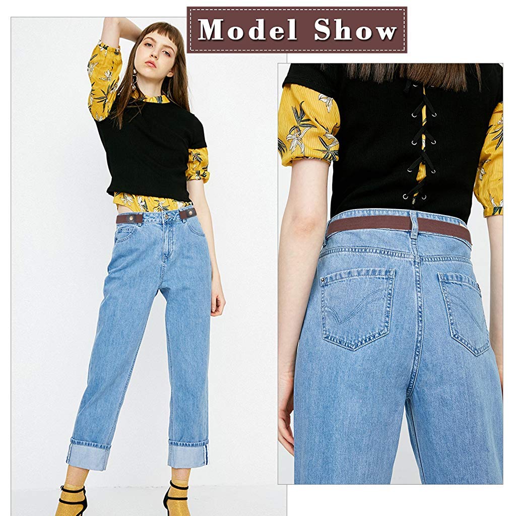PALAY Buckle Free Belt for Women Adjustable Women's Belt Elastic Waist Belt, Invisible No Buckle Belt for Jeans Pants and Dress, Brown PALAY Buckle Free Belt for Women Adjustable Women's Belt Elastic Waist Belt, Invisible No Buckle Belt for Jeans Pants and Dress, Brown